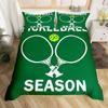 Pickleball Duvet Cover Full Size Ball Sports Gaming Bedding Set Yellow White Quotes Comforter Cover Black Microfiber Quilt Cover