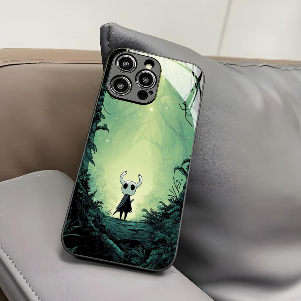 

Game The Hollow Knight Phone Case for Iphone 17 Air 16 15 14 12 11 13 Pro Max Mini X Xr Xs Puls Black Glass Cover iPhone 16e