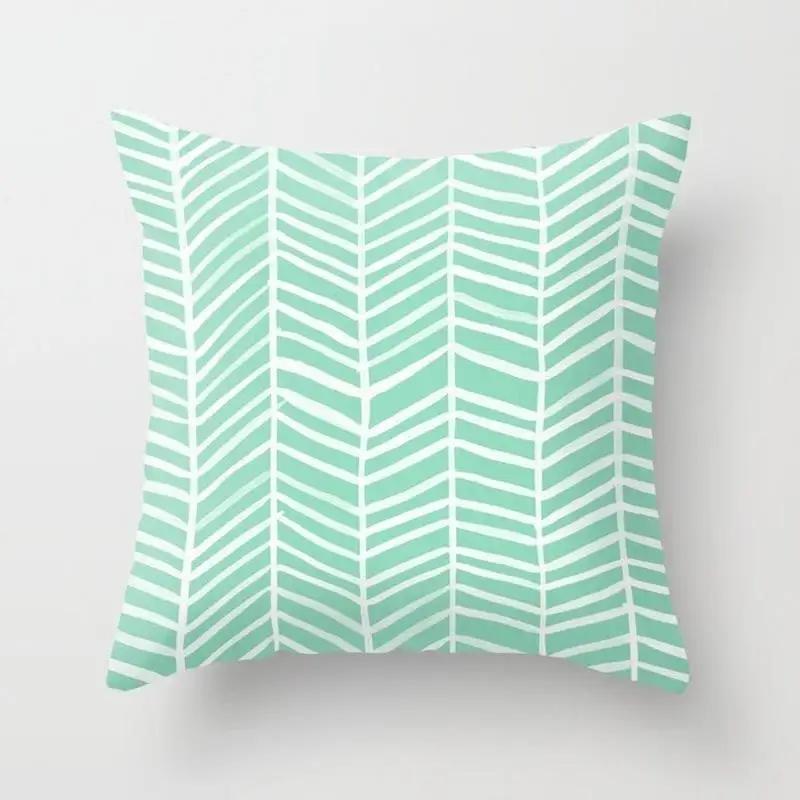 

Home Decor Fashion Simple Pillowcase Mint Green Chair Sofa Car Pillow Farmhouse 30x30CM(12x12in)