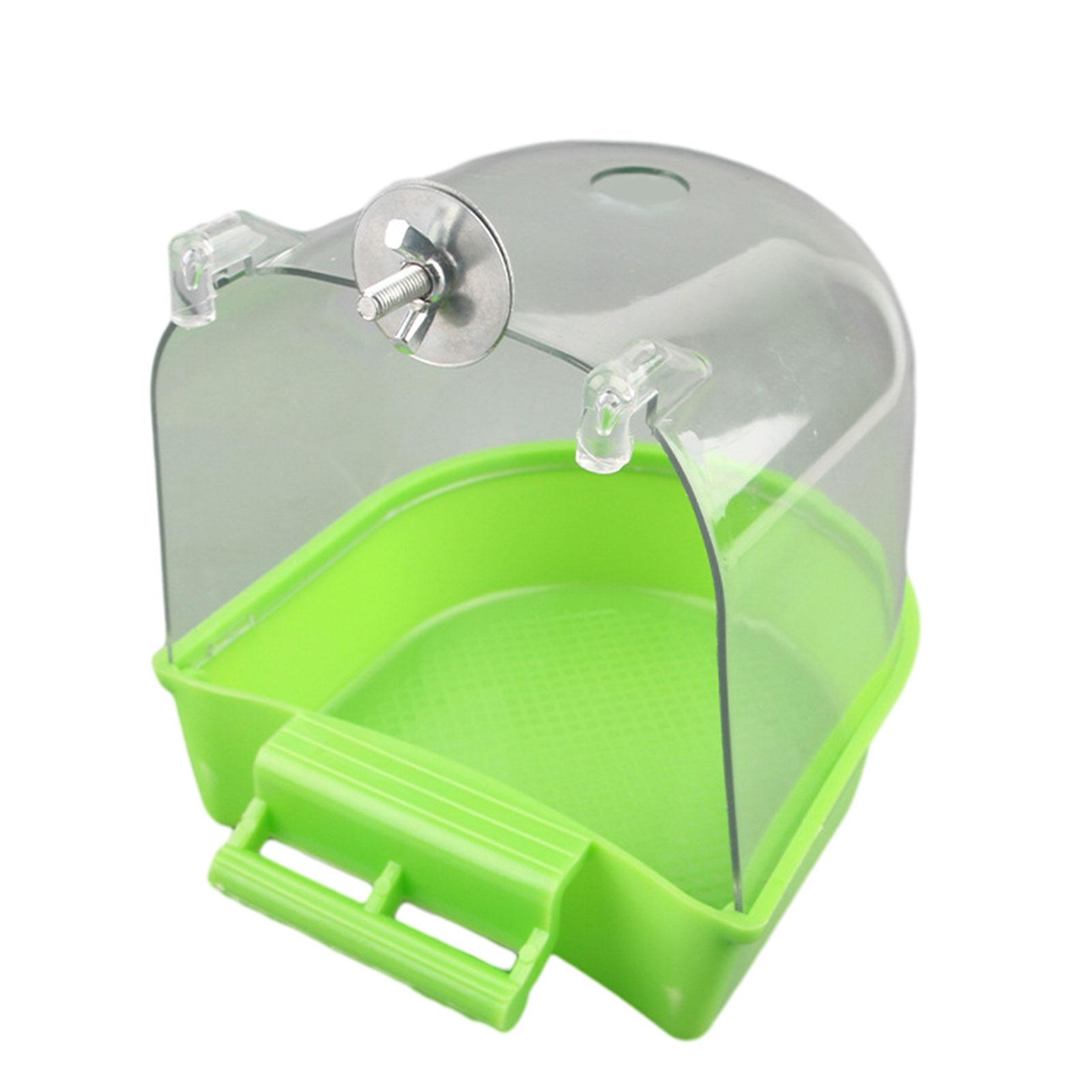 

Винтовая ванна для птиц для попугаев, клетка для птиц, подвесная душевая кабина, купальный ящик для попугаев, клетка, ванна для купания, ванная комната для птиц любого размера зелёный