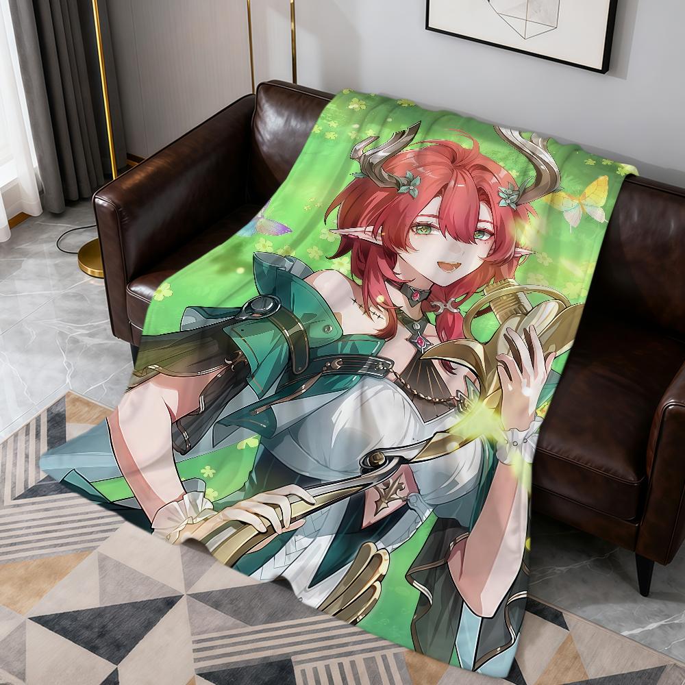 game wuthering waves Ciaccona Blanket soft warm plush blanket for dorm sofa living room pet hogar bedroom gift nap home Flannel