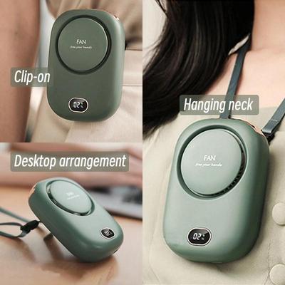 Přenosný závěsný ventilátor na krk Mini chladicí ventilátory do pasu Bezlopatkový USB dobíjecí sportovní ventilátor pro venkovní sportovní cestování