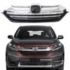 For Chrome Front Bumper On Grille Black Grill for 2017 2018 Honda CRV CR-V-