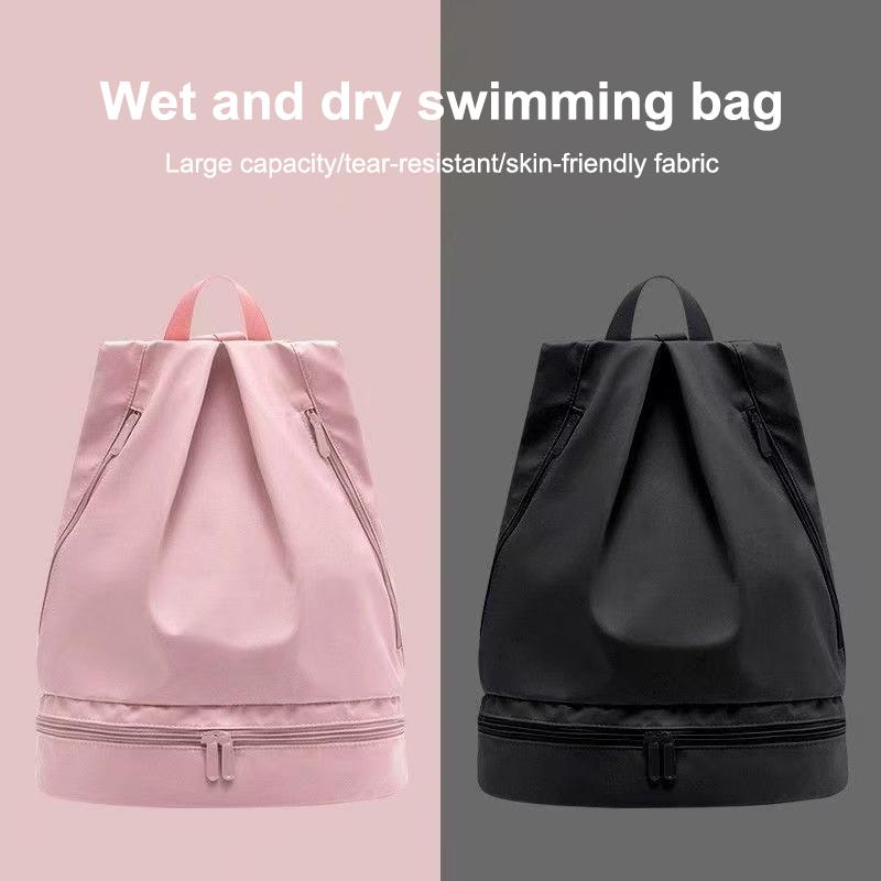 Tragbar für draußen Nasse und trockene Trennung Schwimmtasche Wasserdicht Strandaufbewahrung Sport Fitness Rucksack Schwimmtasche Herren und Damen