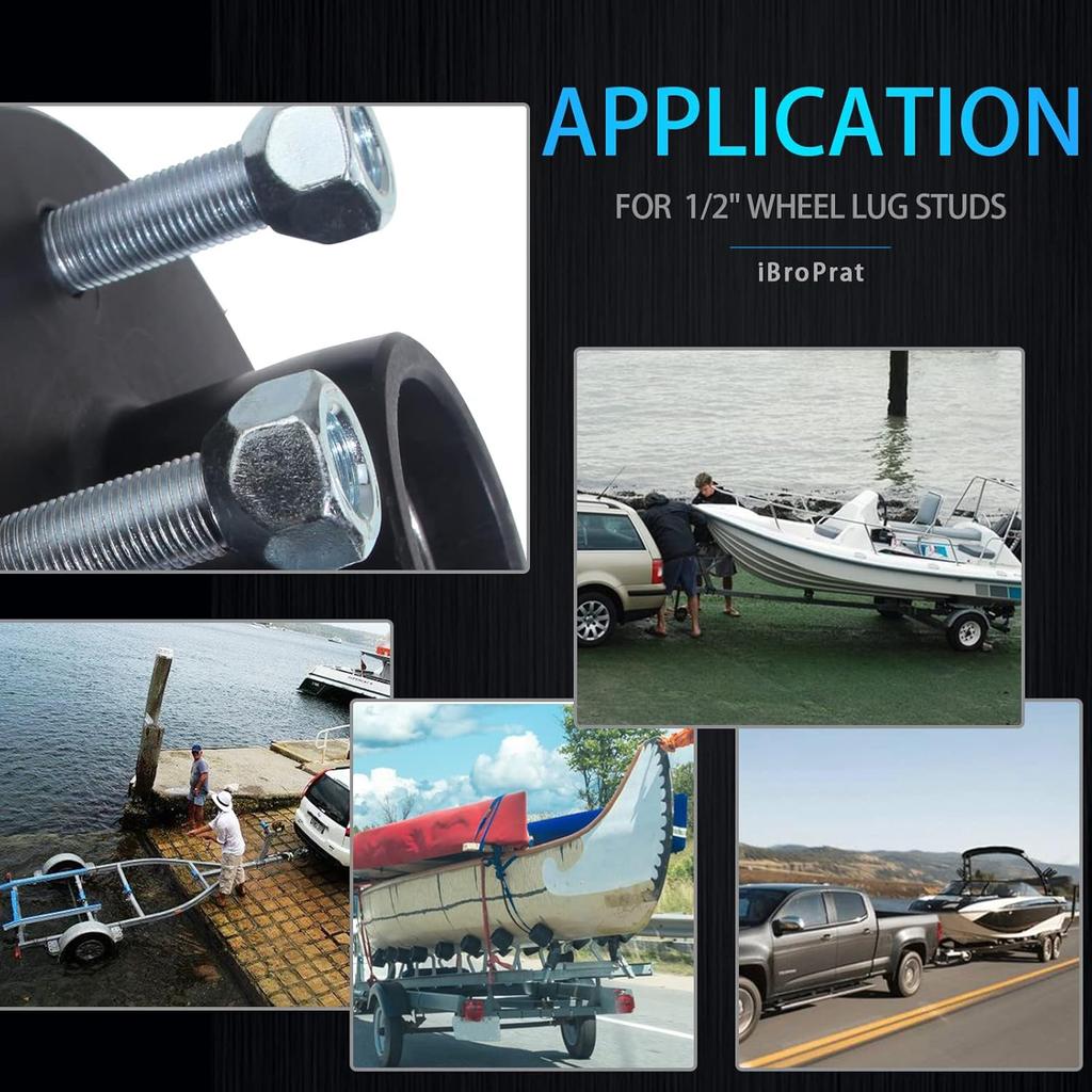 20Pcs 1/2-20 Inch Trailer Lug Nuts Zinc Plated 509 Tire Lugs Wheel Nuts 50-53911 Open End Acorn Lug Nuts For 1/2" Wheel Lug Studs RV Truck Tire Bolt