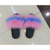 New Girls Fur Slippers Sandals Shoes Soft Luxury Women Lady Slides