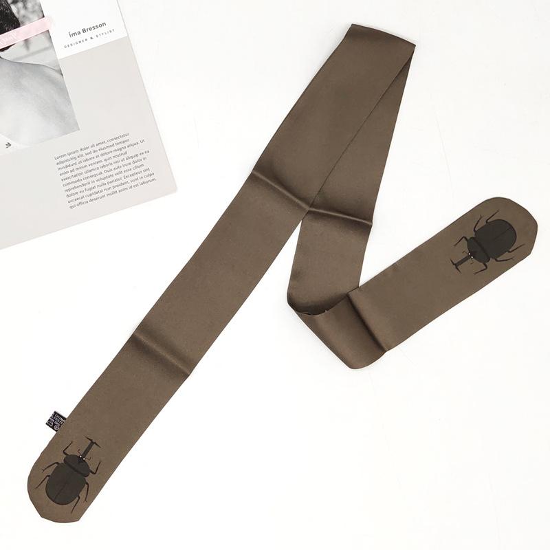 Classic New Long Small Silk Scarf, Decorative Slender Tied Bag Silk Scarf Small Ribbon Scarf Small Streamer Women's Scarf
