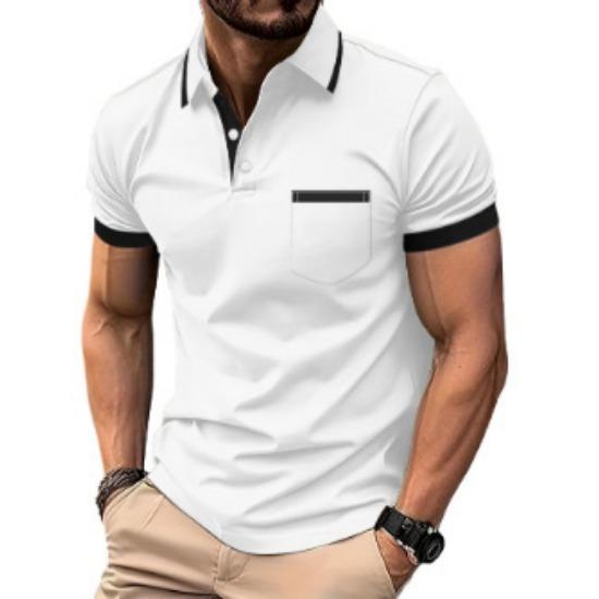 Pánské polo tričko s krátkým rukávem 3D digitální tisk Business Casual knoflíkové polo tričko