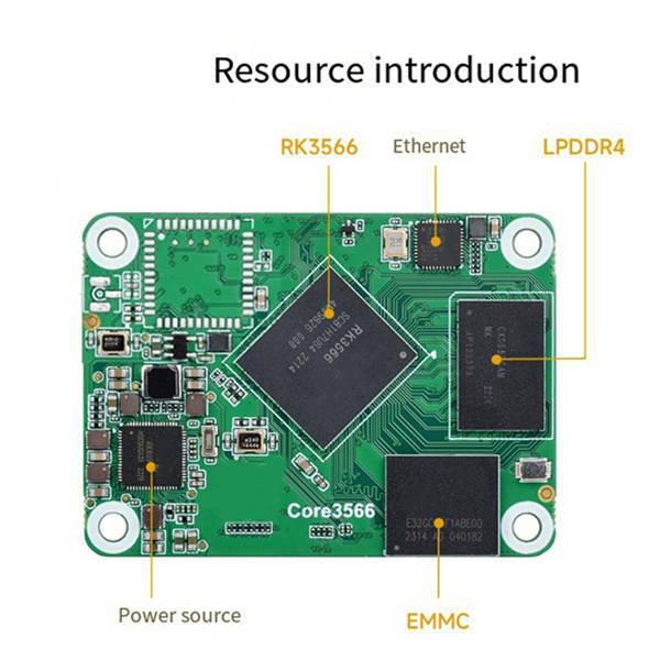 

Одноплатний зелений мікроконтролерний модуль: Модуль плати Rockchip RK3566 Core3566 Other