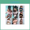 Eleganter Damen Bikini Push-up Rüsche Schulterfrei Badebekleidung Badeanzug Gepolsterter Badeanzug