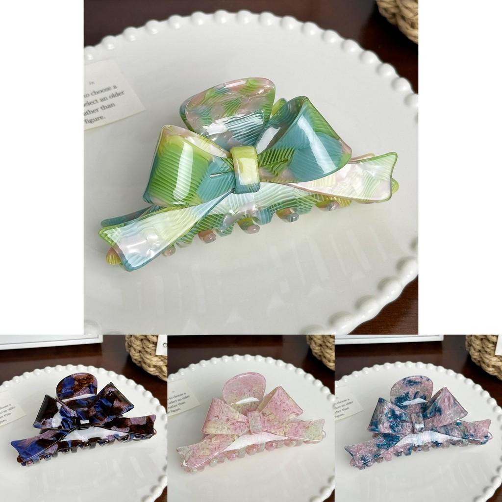 Bowknot Large Highend Acetate Hair Clip Trendy Multicolored Shark Accessory Hair