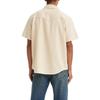 Levis Solid Color Square Neck Button Pocket Short Sleeve Shirt Men shirts Off-White A5722-0004