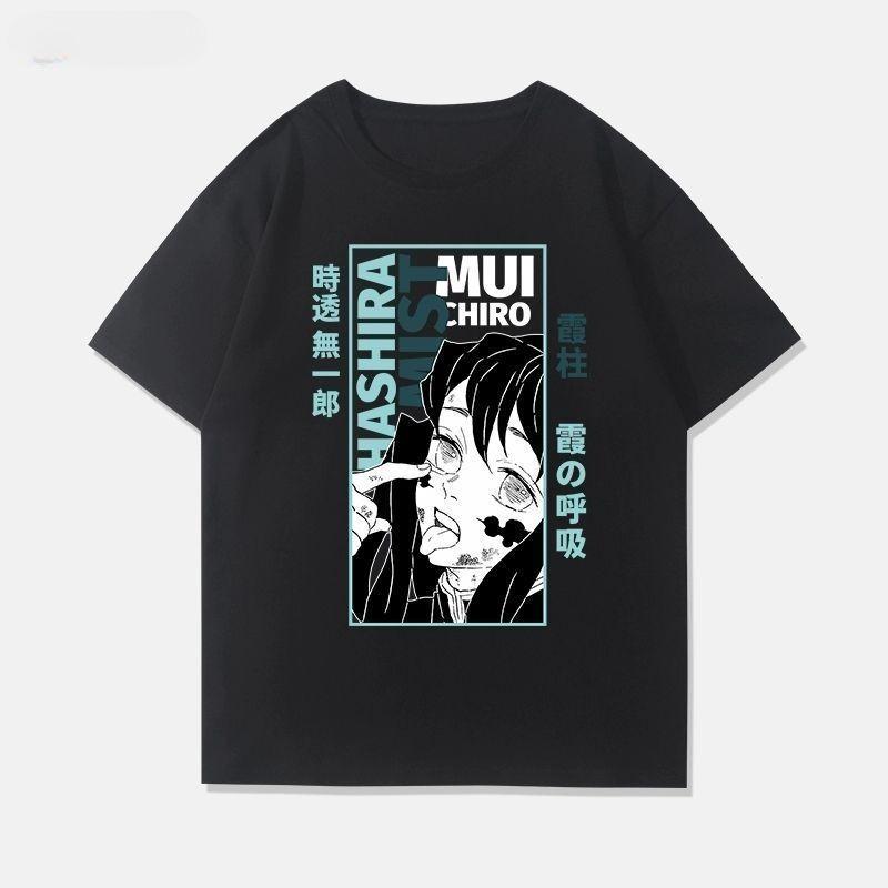 2025 Ghost Annihilation Blade Anime Joint Yoji Yamamoto Feng Tanjirou Pure Cotton Tide Brand Loose Printed Men Women T-Shirts