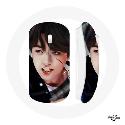 Draadloze Muis - MANIACASE - BTS Jungkook - Wifi USB-stick - Compatibel met Mac en PC - Wit