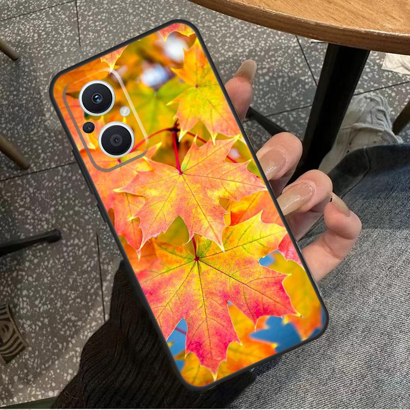 Colorful Leaves For OPPO Reno 10 11 12 13 14 Pro 7 8 Lite 8T 11F 12F 13F 14F OPPO Find X8 X9 X5 X6 Pro Case