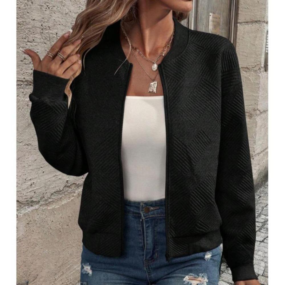 Women's Fashion Casual Fall Winter Solid Color Print Long Sleeve Jackets & Coats