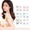 Butterfly Colorful Tattoo Sticker For Kids Womens Body Collarbone Arm Art Temporary Tattoo Waterproof Butterfly Sexy Sticker
