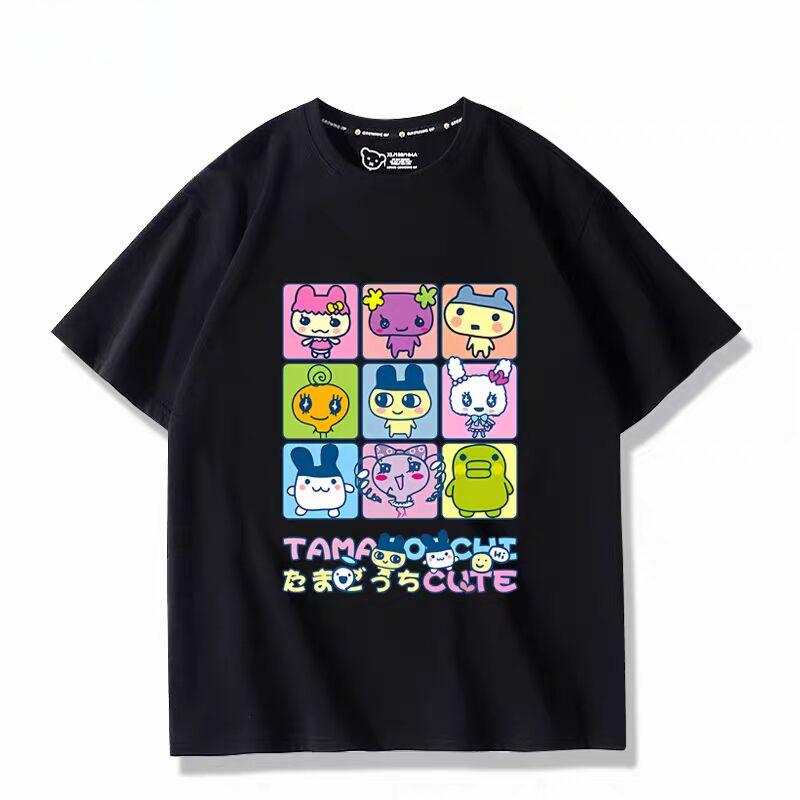 Japonské tričko Tamagotchi Dámské tričko Topy Vzor Dámské Kawaii Kreslené Harajuku Kawaii Tričko Dámské Y2K Oblečení