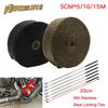 5cm*5M/10M/15M Motorcycle Exhaust Wrap Muffler Thermal Tape Heat Shield Insulation Systems with Stainless Ties Moto Accessories