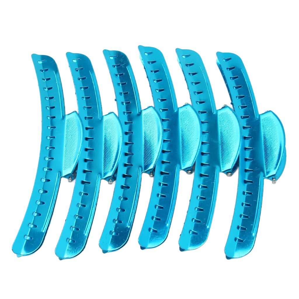 6pcs Hair Section Clamp Prevent Slip Strong Hold Lightweight Hair Styling Coloring Clips for Women