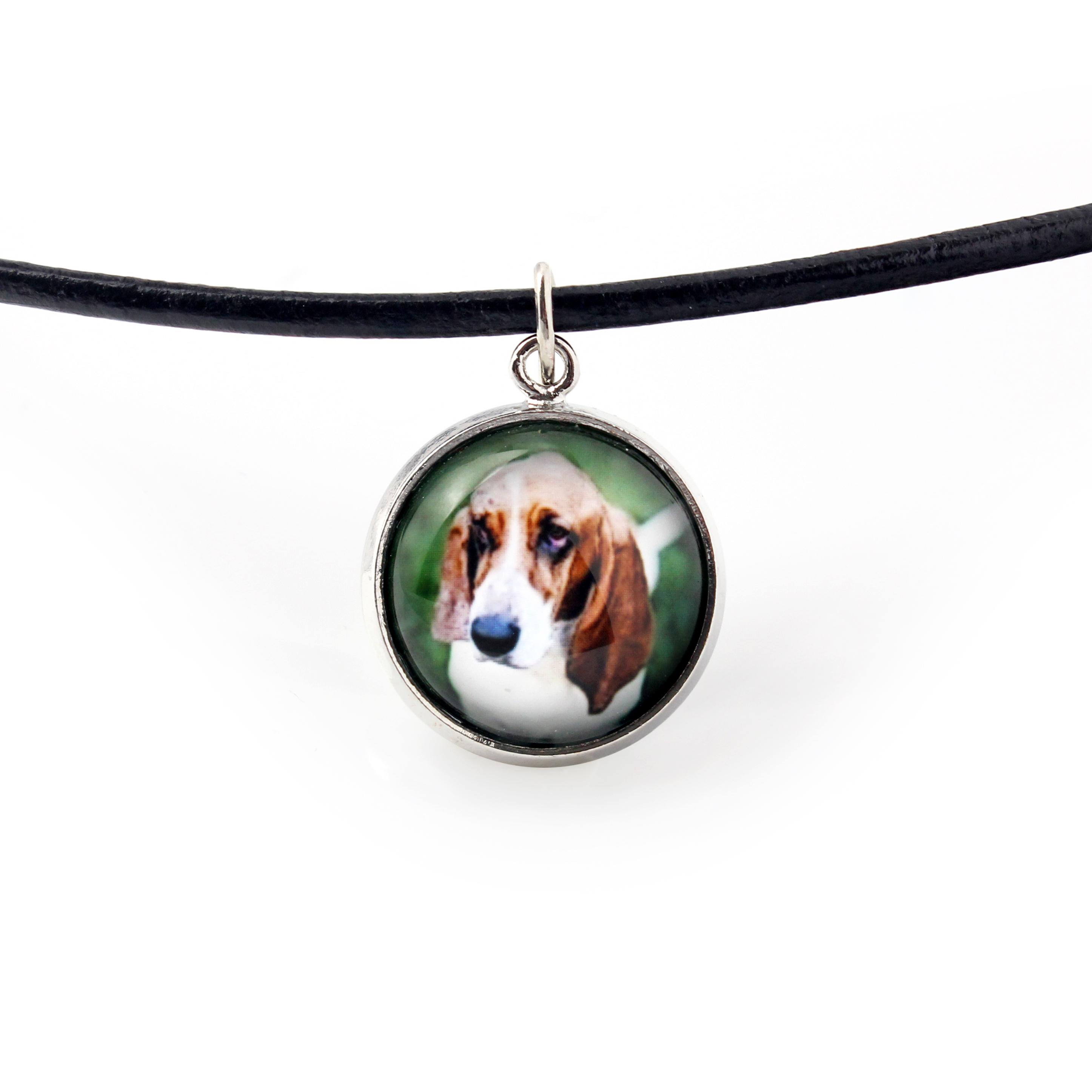 

Basset Hound - necklace pendant with your photo, handmade, handcrafted jewelry by Art-Dog brand
