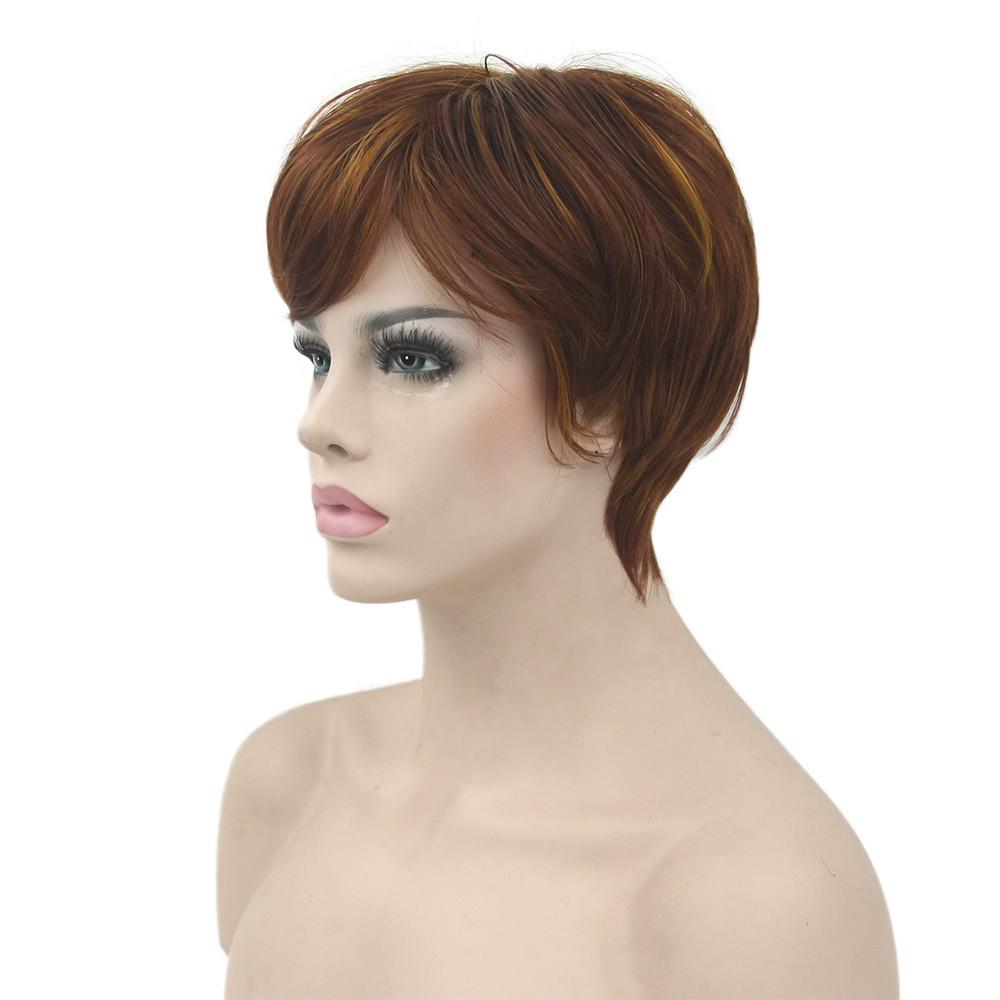 Volwassen Mannen Jongen Pruik Kort Jongensband Pruik Bruin Kort Perfect Voor Carnavalsfeest