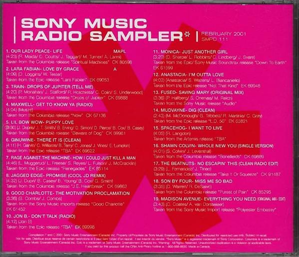 CD РАЗЛИЧНЫЕ  Sony Music Радио Сэмплер Февраль  SMPD111 Sony Music 2001 Канада Поп Б/у
