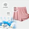 Damen High Waist Bambus Baumwolle Rüschenshorts - Übergröße, Lässig, Weites Bein, Sommerbekleidung