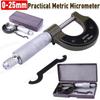 0-25mm Outside Micrometers Carbon Steel Precision Micro Meter  Precision Engineering