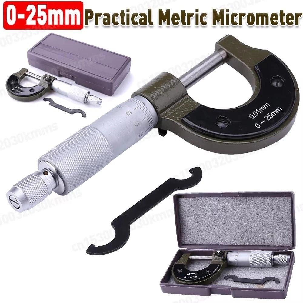 0-25mm Outside Micrometers Carbon Steel Precision Micro Meter  Precision Engineering