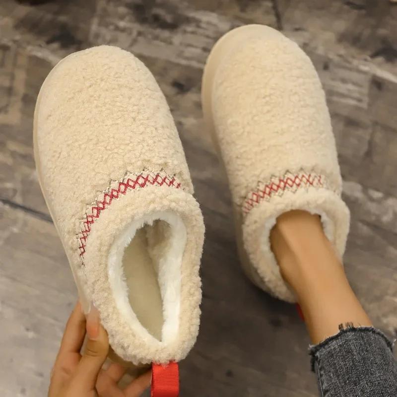 Moda 2025 Styl Butów Śniegowych Krótkie Mini Zimowe Buty Damskie Botki Do Kostki Ocieplane Kostki Ciepłe Płaskie Buty zapatos de mujer