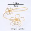 Bohemian Hollow Metal Flower Upper Arm Bracelet for Women Vintage Punk Gold Color Geometric Bangles Party Fashion Jewelry Gifts