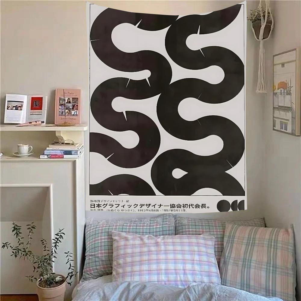 1pc Vintage Japanese Art Exhibition Tapestry Room Decor Wall Cloth Party Hanging Background Room Decor Baby Room