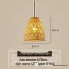 Japanese Rattan Pendant Light for Restaurant, Bar, Bedroom, Study, Tea Room, or Tatami Homestay