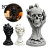 Creepy Tabletop Figurines 3D Printed Skull & Devil Hand Figurine, Realistic Holding Unique Halloween Gifts Statue, Gothic Desktop Ornament