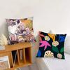 Colorful Flowers Pillow Case Square Pillow Bedroom Sofa Leisure Comfort Cushion Car Living Room Home Decoration 40X40