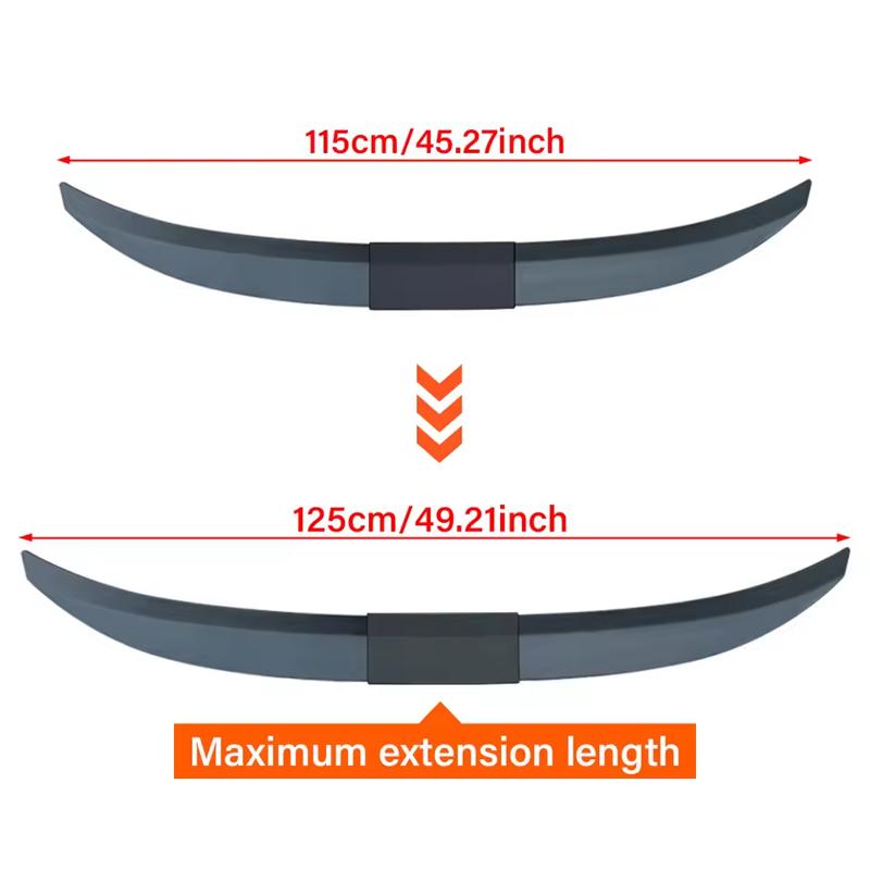 For JAC T9 2018-2026 3-Section ABS Rear Trunk Spoiler 115-125cm Adjustable Sports Decor Top Wing Car Exterior Parts