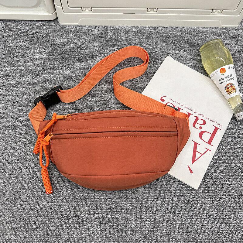 Women Mens Waist Bag Waterproof Fanny Pack Adjustable Strap Chest Messenger Bag Outdoor Sports Phone Headset Storage Organizer