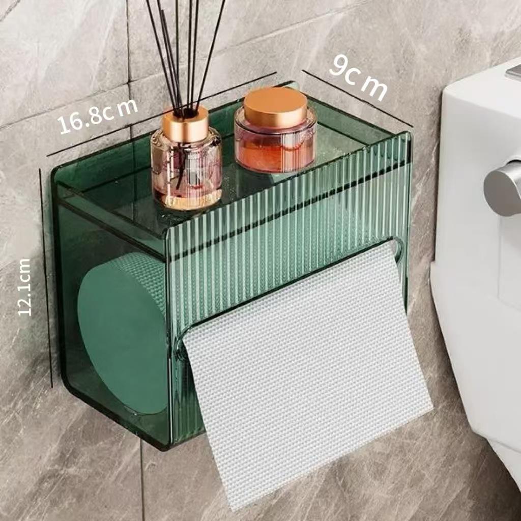 Paper Towel  Stable Organizer Wall Mounted Toilet Tissue Box Organizer with Capacity Drawer for Paper Rolls for Bathroom