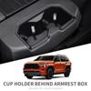 For Toyota Sequoia 2024 2025 Cup Holder Storage Tray Shock-Absorbing Central Armrest Cup Box TPE Tidying