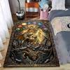 Stained Glass Angel Dragon Spiritual Cathedral Art Area Rug Carpet Church Living Room Wall Decor