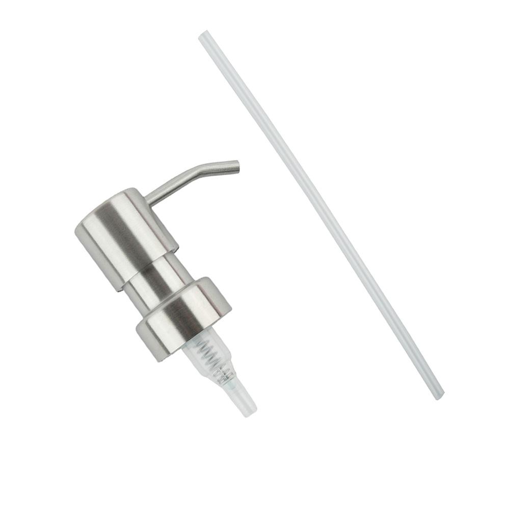 Press Head Soap Pump Bottle Dispenser Hand Jar Liquid Lotion Nozzle Replacement Shampoo Stainless Steel Bathroom