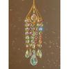 Crystal Suncatchers Hanging Wind Chime Style Garden Suncatcher Rainbow Maker Handmade Gold Plated Suncatcher