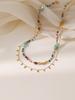 1Pcs Simple And Versatile Zircon Beaded Necklace Leaf Necklace Set Layered Necklaces Women'S Jewellery