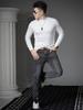 European Style 2025 Autumn New Half-High Collar Solid Color Long-Sleeve T-Shirt Men's Base Layer Trendy Brand Top