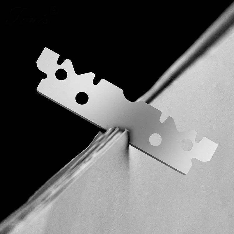 100 Adet Jilet Bıçağı Marka Paslanmaz Çelik Tek Taraflı Jilet Bıçakları Manuel Tıraş Jileti İçin Saç Bıçağı Bıçakları Profesyonel