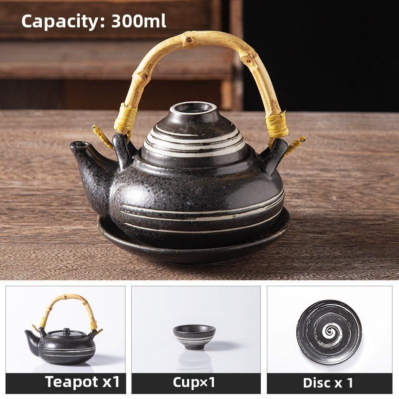 Ceramic Japanese Earth Bottle Steamed Porcelain Japanese Zefeng Tea Kettle Set Home Restaurant Single Pot Cup