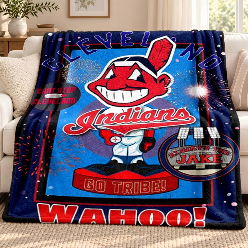 Cleveland Guardians blanket Flannel Blanket Soft Cozy Plush Throw for Sofa Bed Lightweight Home Decoration Outdoor camping