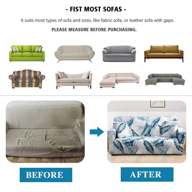 Stretch Couch Cover Non-Slip Sofa Covers For Living Room Sectional Sofa Slipcovers Furniture Protector For Kids Pets Washable