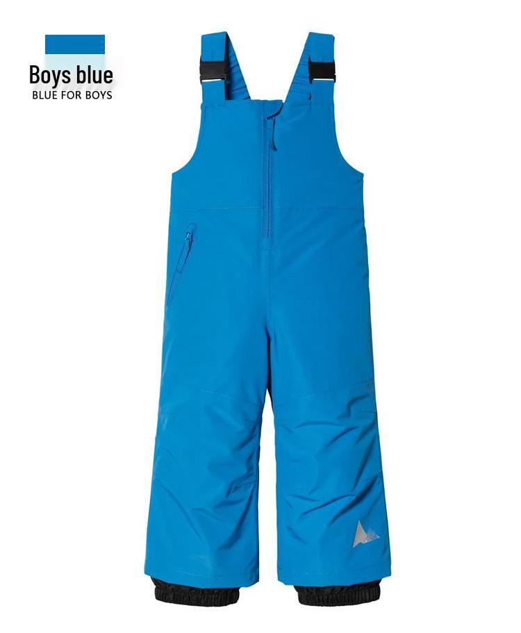 2025 Kids Waterproof & Windproof Ski Pants with Straps - Warm, Padded Outdoor Sports Overalls